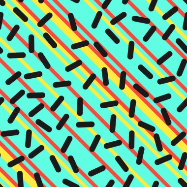 Memphis tarzı tasarım Retro Seamless Modeli