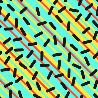 Memphis tarzı tasarım Retro Seamless Modeli