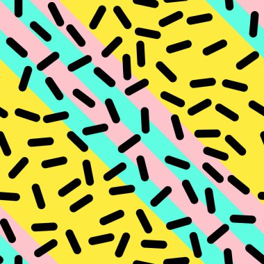 Memphis tarzı tasarım Retro Seamless Modeli