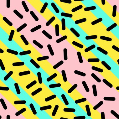 Memphis tarzı tasarım Retro Seamless Modeli