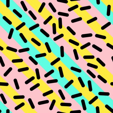 Memphis tarzı tasarım Retro Seamless Modeli