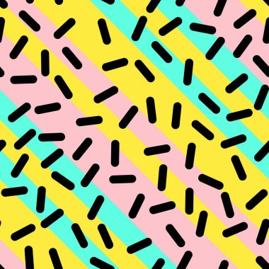 Memphis tarzı tasarım Retro Seamless Modeli