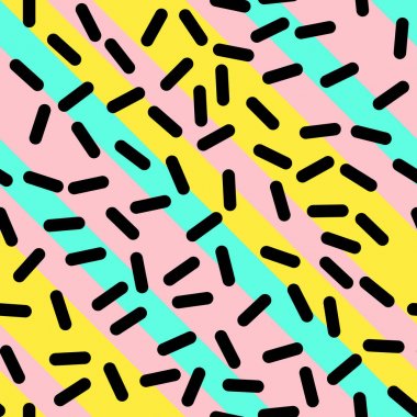 Memphis tarzı tasarım Retro Seamless Modeli