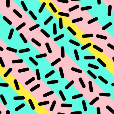 Memphis tarzı tasarım Retro Seamless Modeli