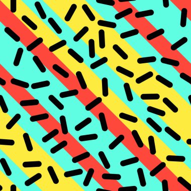 Memphis tarzı tasarım Retro Seamless Modeli