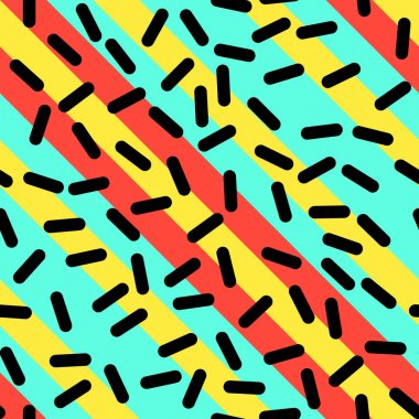 Memphis tarzı tasarım Retro Seamless Modeli