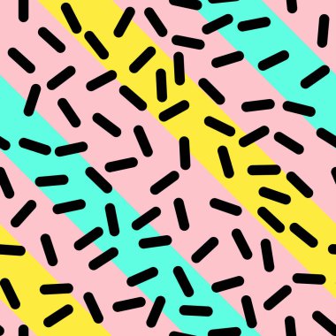 Memphis tarzı tasarım Retro Seamless Modeli