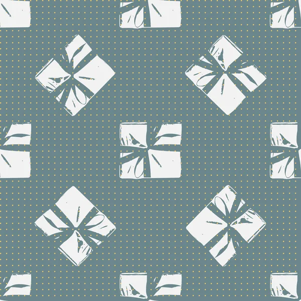 Patrón de regalo de la caja de regalo de Navidad transparente — Archivo Imágenes Vectoriales