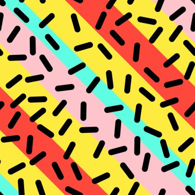 Memphis tarzı tasarım Retro Seamless Modeli