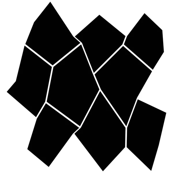 Черно-белая нерегулярная сетка — стоковый вектор