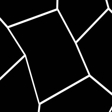 Siyah ve beyaz düzensiz mozaik şablonu