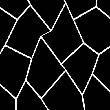 Siyah ve beyaz düzensiz mozaik şablonu