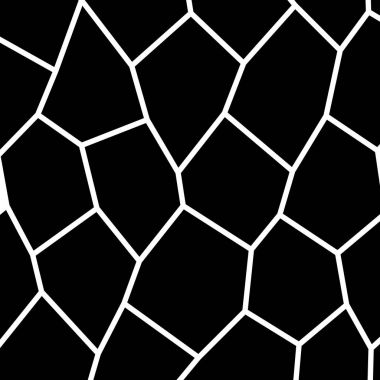 Siyah ve beyaz düzensiz mozaik şablonu