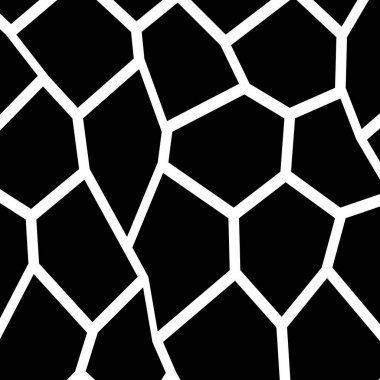 Siyah ve beyaz düzensiz mozaik şablonu