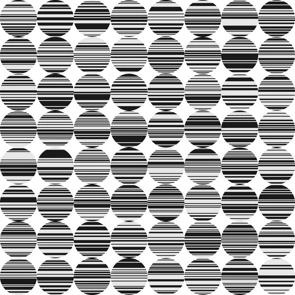 Astratto sfondo BW con cerchi e linee — Vettoriale Stock