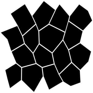 Siyah ve beyaz düzensiz ızgara