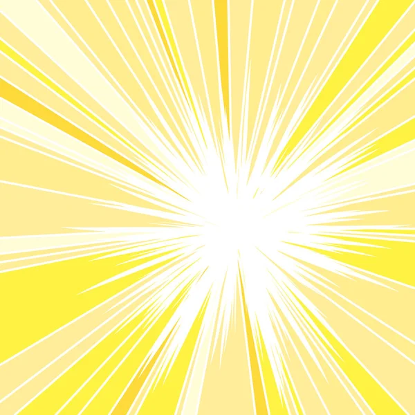 Горячее и сверкающее летнее солнце — стоковый вектор