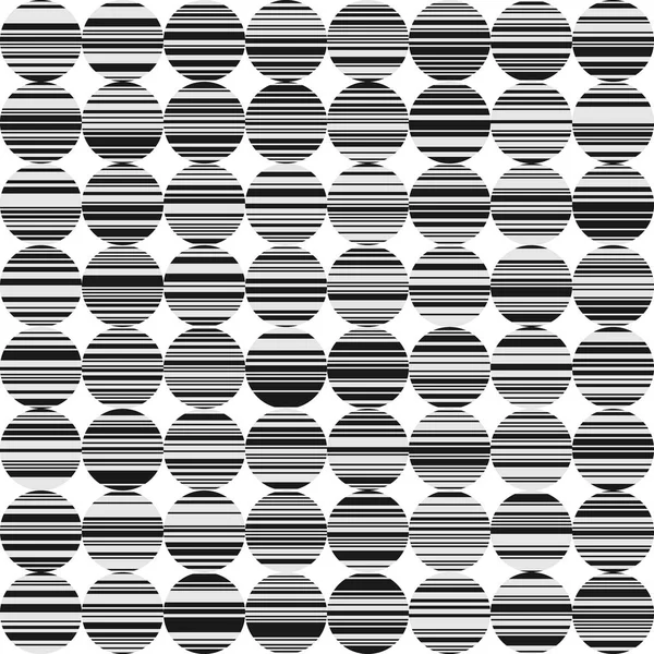 Astratto sfondo BW con cerchi e linee — Vettoriale Stock