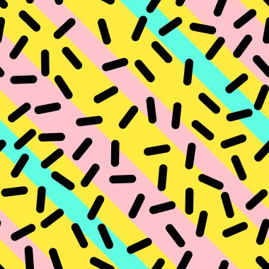 Memphis tarzı tasarım Retro Seamless Modeli