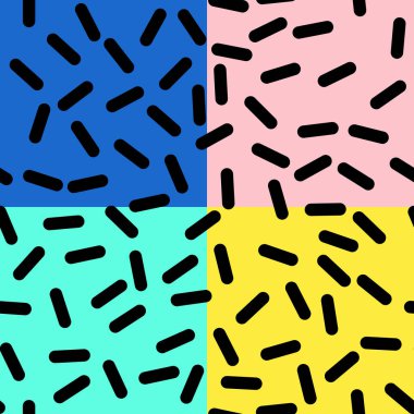 Memphis tarzı tasarım Retro Seamless Modeli