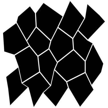 Siyah ve beyaz düzensiz ızgara