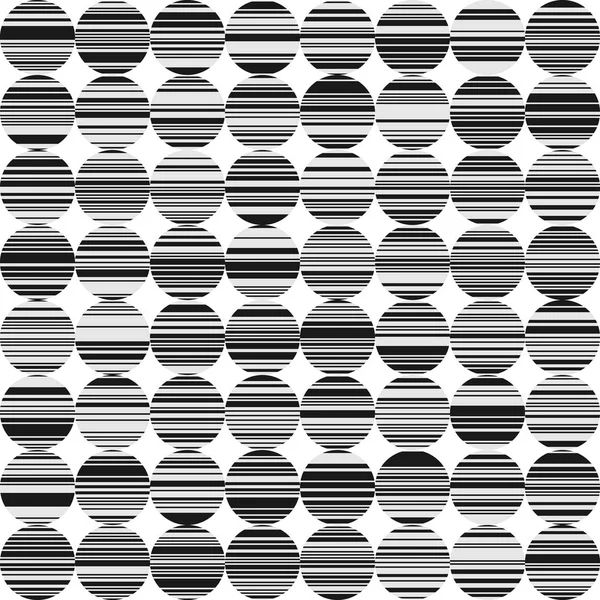 Astratto sfondo BW con cerchi e linee — Vettoriale Stock