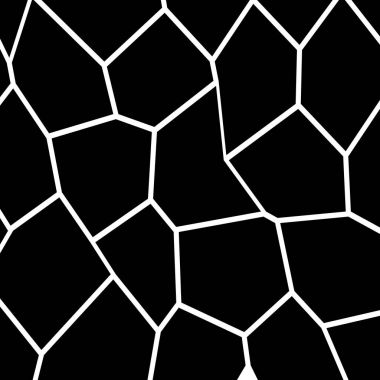 Siyah ve beyaz düzensiz mozaik şablonu