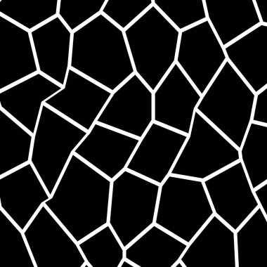 Siyah ve beyaz düzensiz mozaik şablonu