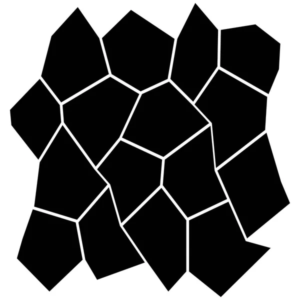 Черно-белая нерегулярная сетка — стоковый вектор