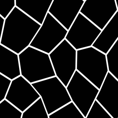 Siyah ve beyaz düzensiz mozaik şablonu