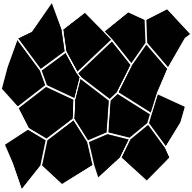 Siyah ve beyaz düzensiz ızgara