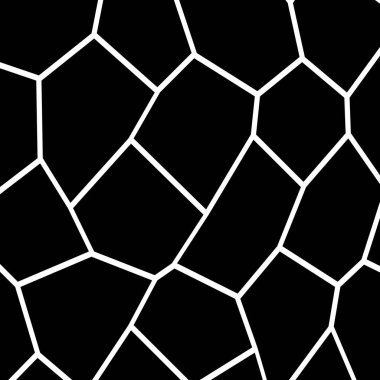 Siyah ve beyaz düzensiz mozaik şablonu