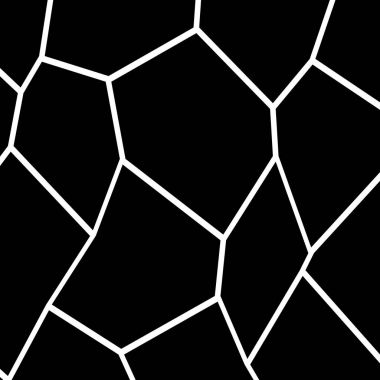 Siyah ve beyaz düzensiz mozaik şablonu