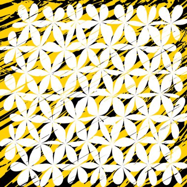 Grunge çiçek şekil kümesi