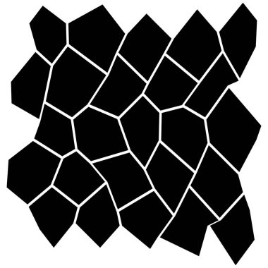 Siyah ve beyaz düzensiz ızgara