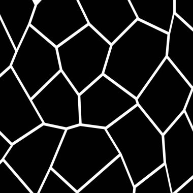 Siyah ve beyaz düzensiz mozaik şablonu
