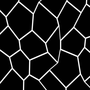 Siyah ve beyaz düzensiz mozaik şablonu