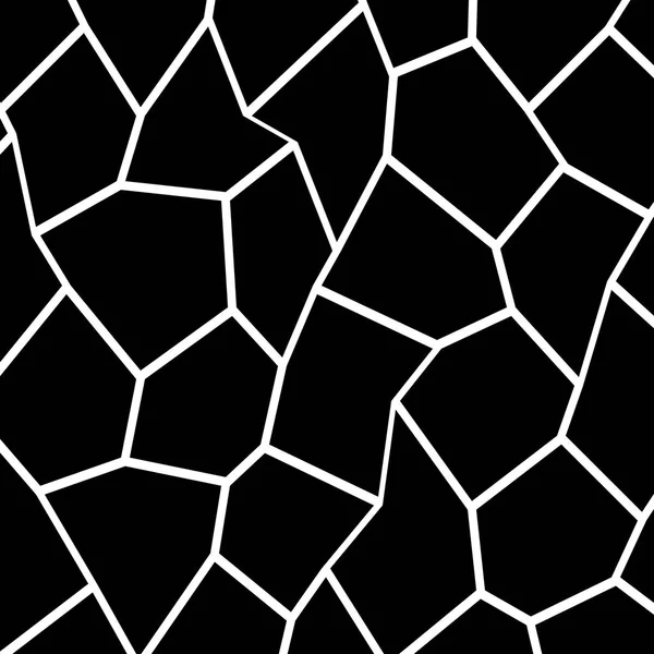 Modèle de mosaïque irrégulière noir et blanc — Image vectorielle