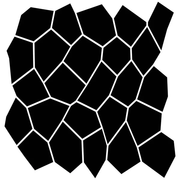 Grille irrégulière noire et blanche — Image vectorielle