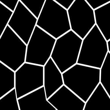 Siyah ve beyaz düzensiz mozaik şablonu