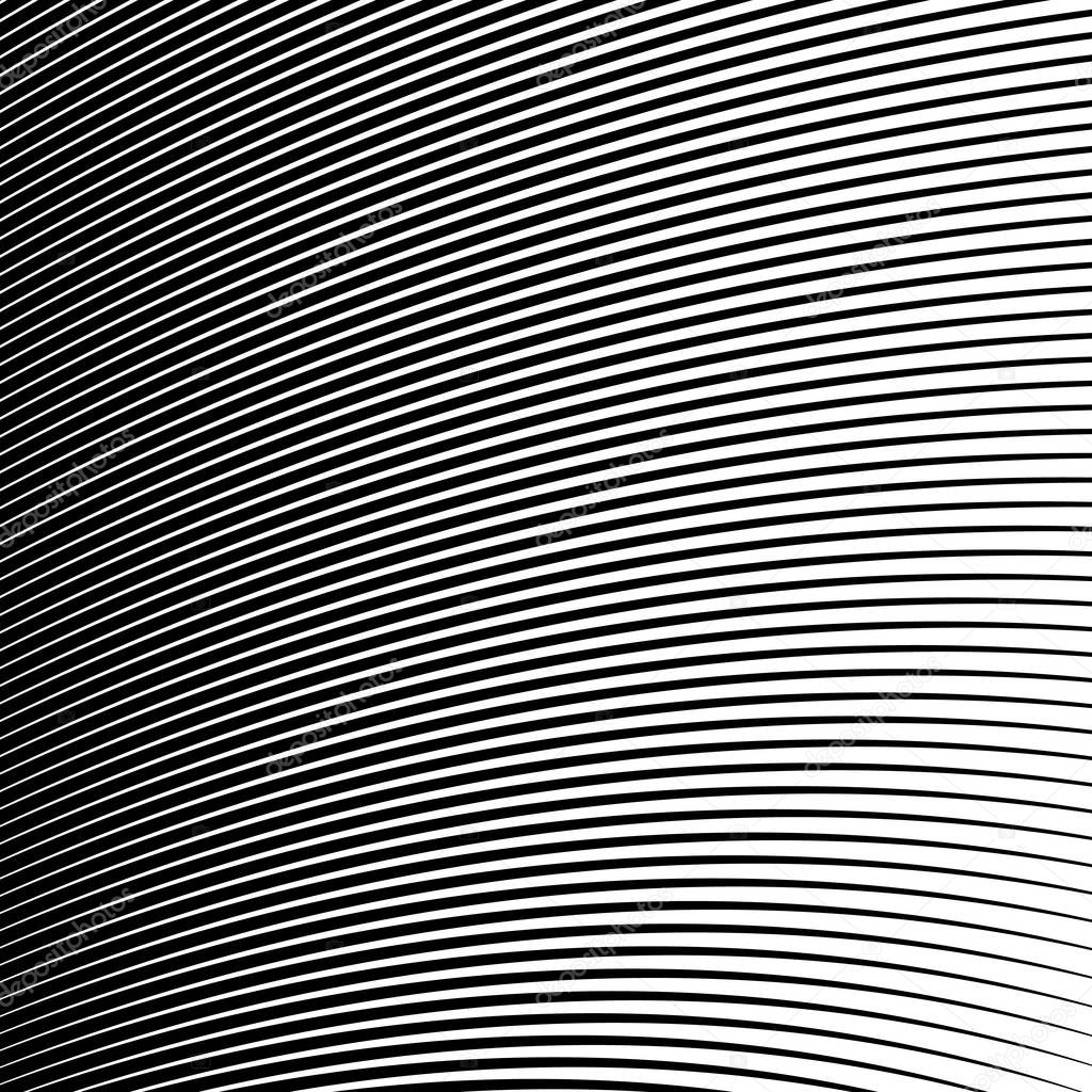 Black and White Wave Stripe Optical Abstract Background