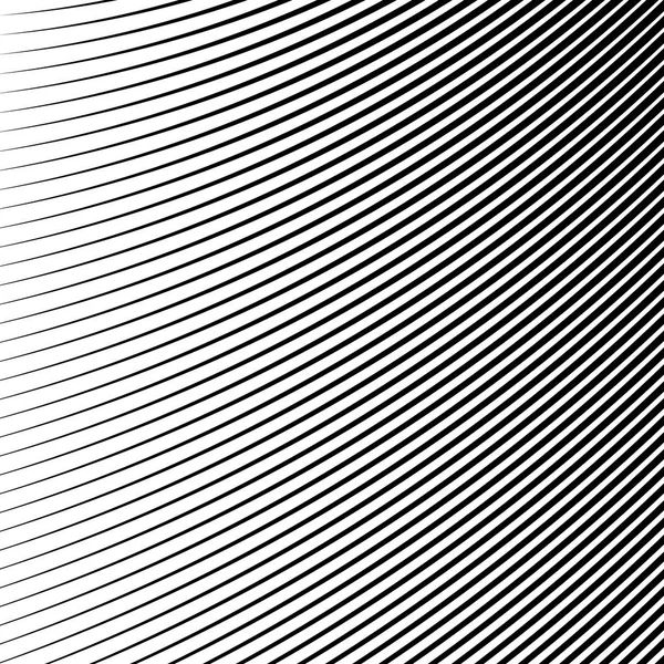Schwarz-weißer Wellenstreifen optischer abstrakter Hintergrund — Stockvektor