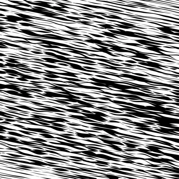 Zwart-wit Wave Stripe optische abstracte achtergrond — Stockvector