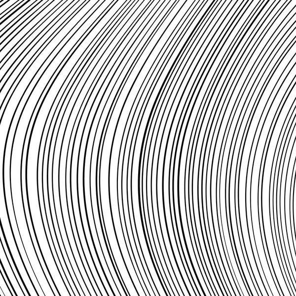 Zwart-wit Wave Stripe optische abstracte achtergrond — Stockvector