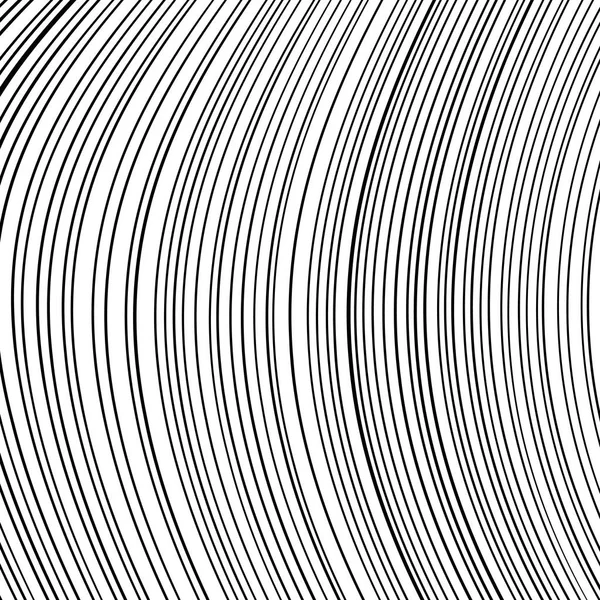 Zwart-wit Wave Stripe optische abstracte achtergrond — Stockvector