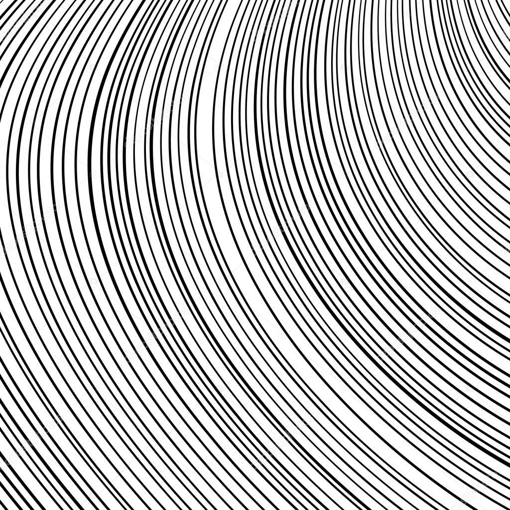 Black and White Wave Stripe Optical Abstract Background