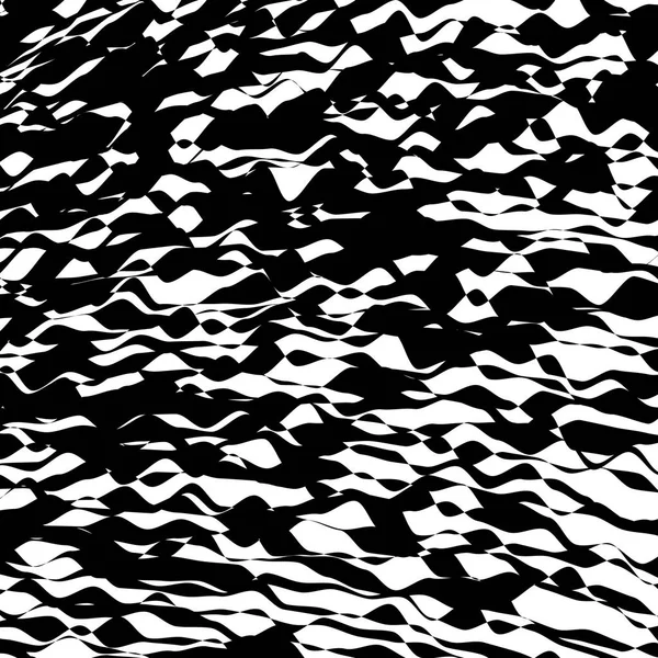 Raya de onda blanca y negra Fondo abstracto óptico — Vector de stock