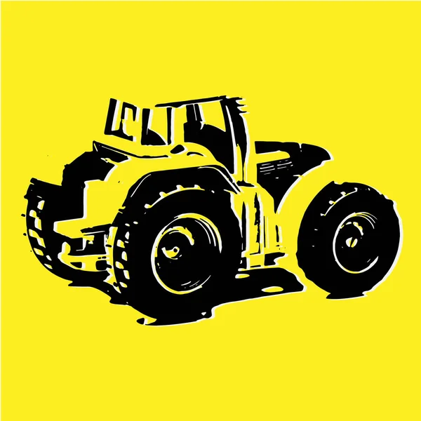 Ikona traktor wektor — Wektor stockowy