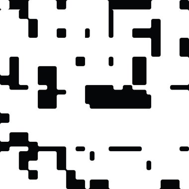 Siyah ve beyaz soyut yuvarlak köşeli dikdörtgenler sanat grafik tasarım 