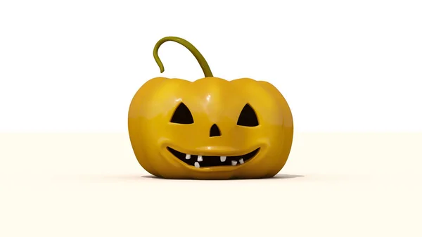 Skrattande Halloween Orange pumpa närbild — Stockfoto